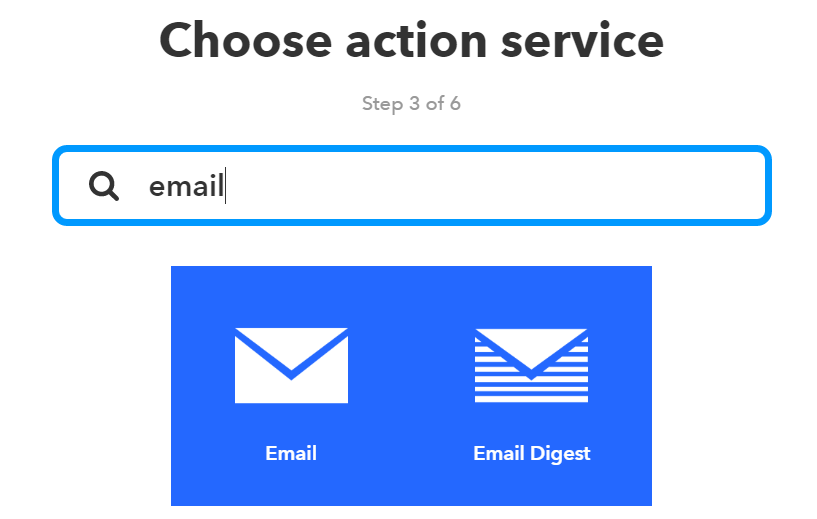 Choose action service